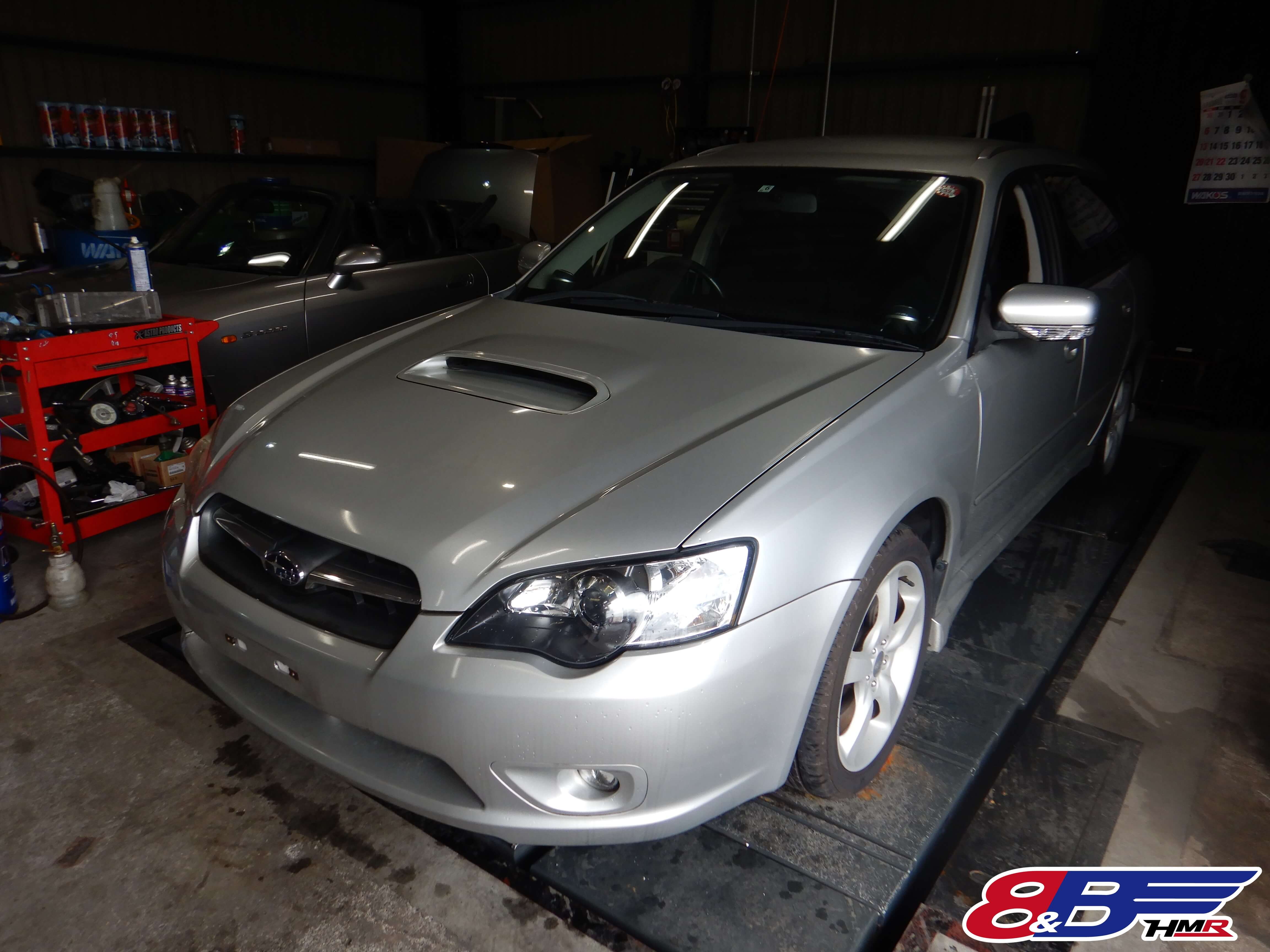 レガシィツーリングワゴン2.0GT-Ⅱ(BP5)シルバーの納車前点検