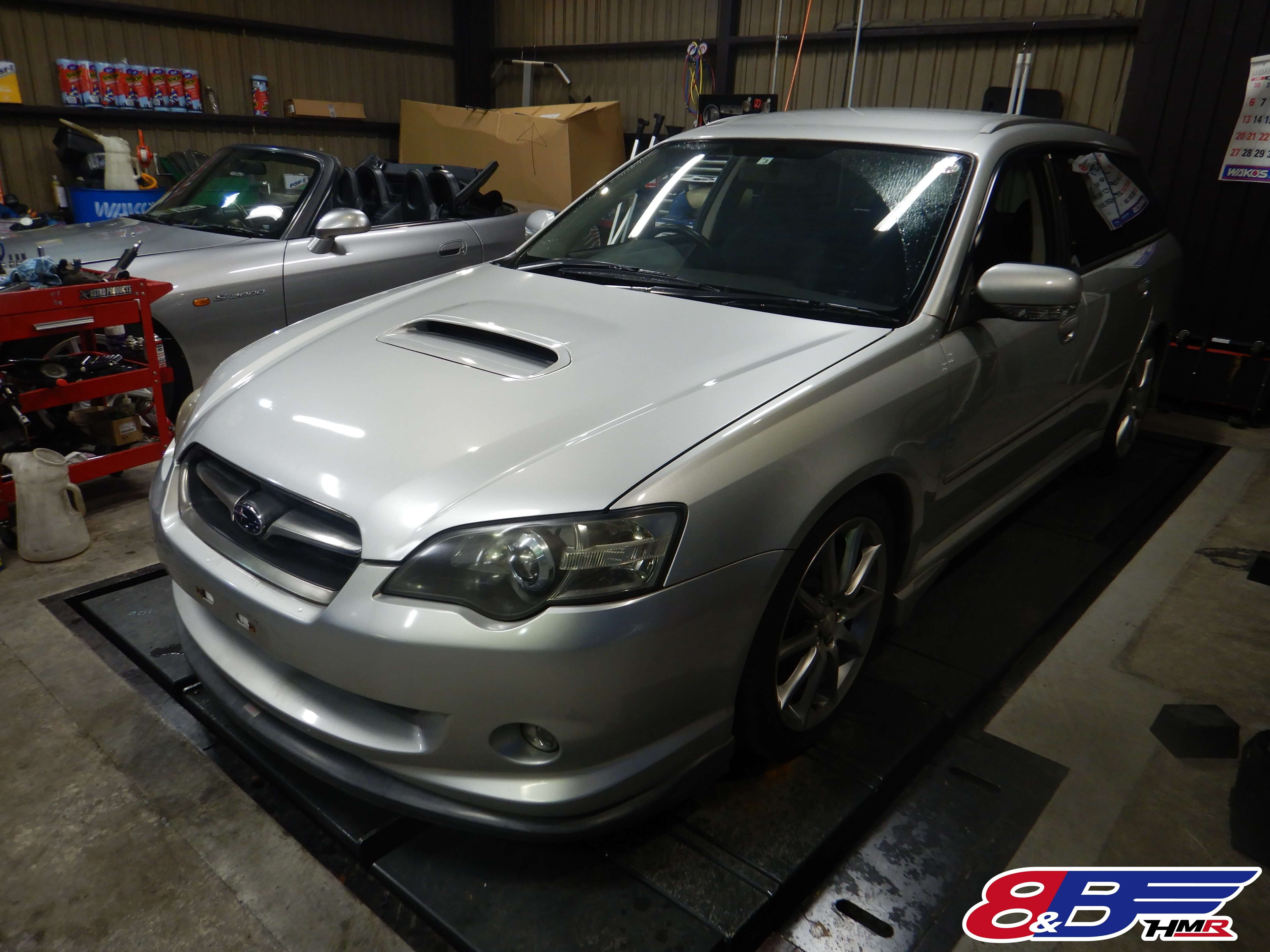 STIフロントリップ装着のレガシィツーリングワゴン(BP5)の納車前点検